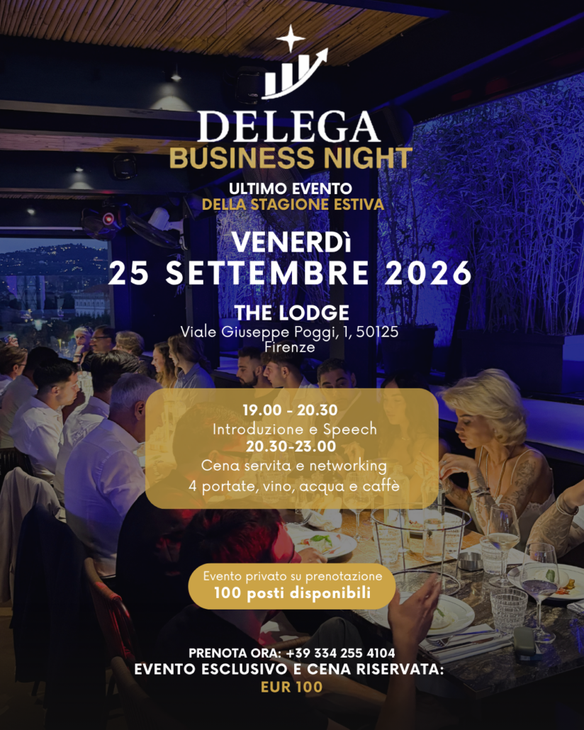 DBN - SETTEMBRE - LOCANDINA Delega Business Night - Cover - 25 settembre The Lodge - Firenze